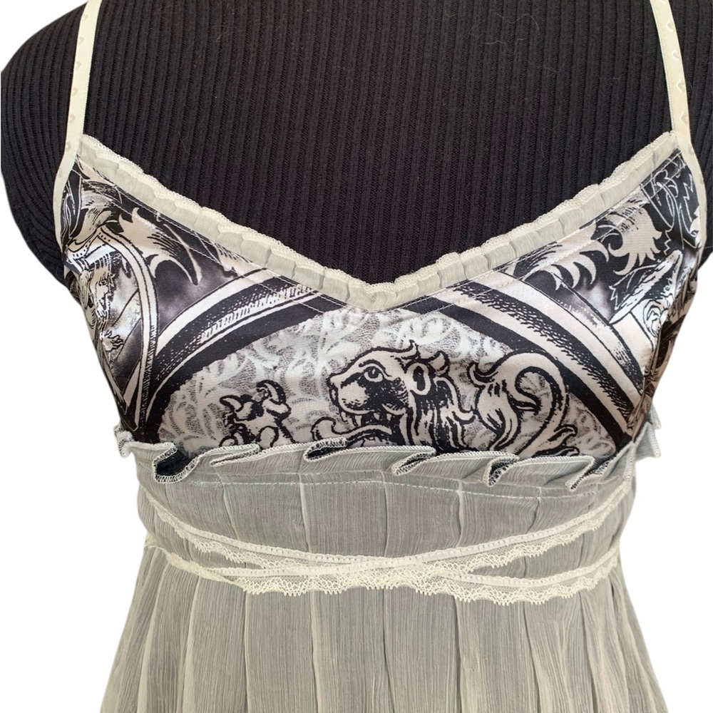 Alberto Makali Black and White Mini Dress with Sweetheart Neckline Silk blend - Picture 10 of 14